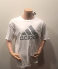 NWT 22 Men s Adidas Big Logo White Tee Shirt XL GM5078