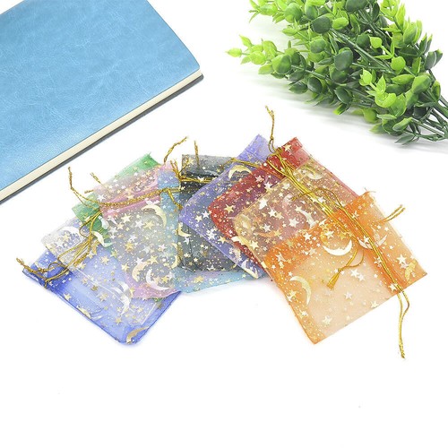 100 X Organza Wedding Party Favor Gift Bags Candy Sheer Bag Jewelry Pouches Set. - Picture 7 of 9
