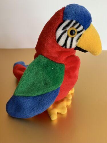 Original Rare 1997 TY Beanie Baby Jabber Parrot , Kids Parrot Toy - Picture 1 of 7
