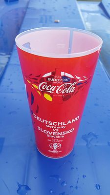 Spielbecher Becher Cup #41 Deutschland Slowakei Germany Slovakia Euro Coca Cola