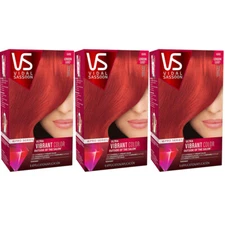 Pack of (3) New Vidal Sassoon Pro Series, 6RR Runway Red 1 Kit