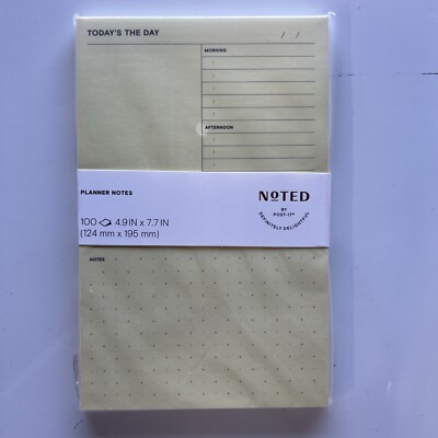 Noted By Post It Daily Planner Pad Todays The Day Yellow 100 Sheet 1 Pack