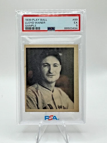 1939 Play Ball Lloyd Waner HOF EX PSA 5 (SAMPLE BACK) LOW POP!