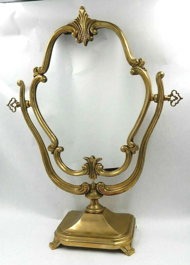 Brass tabletop mirror deals