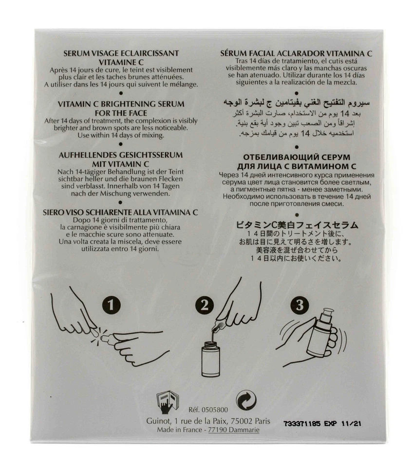 Guinot Newhite Vitamin C Brightening Serum 0.8 oz + 0.05 oz New - Image 2 of 3
