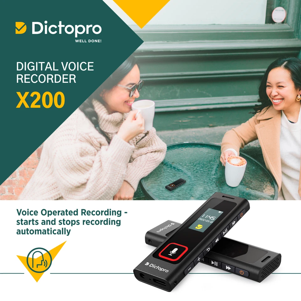 Mini Digital Voice Activated Recorder By Dictopro, 8GB Spy Dictaphone MP3 Player - Image 4 of 4