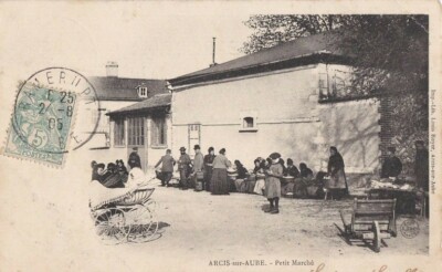 CPA 10 AUBE bei Troyes Mailly Ramerupt ARCIS-SUR-AUBE Kleiner Markt 1905 Animiert