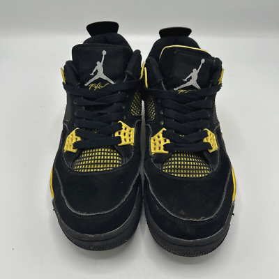 Nike Air Jordan 4 Black & Yellow Retro Thunder Size 8