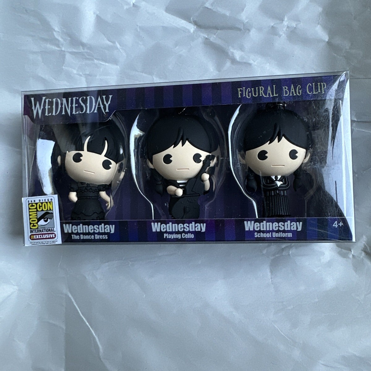 SDCC 2023 Monogram Wednesday 3d Foam Bag Clip Exclusive Addams