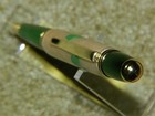 Green Shamrock Twist Pen with Shamrocks Mounted on Curly Maple Body & Green Ends — photo 10