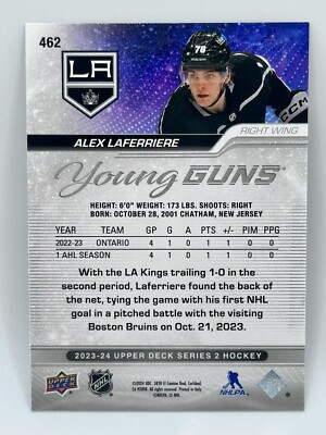 2023-24 Upper Deck Series 2 Young Guns Outburst Alex Laferriere