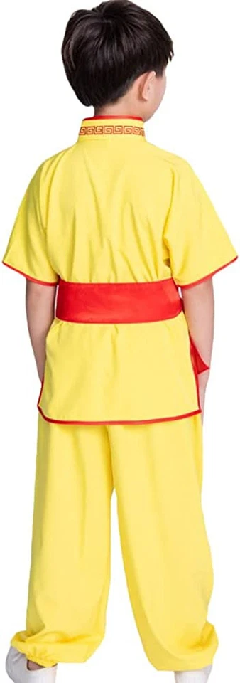 Traje de Kung Fu Chino Tradicional Niño Tai Chi Performance Disfraz Uniforme de Estudiante Foto 4 de 4