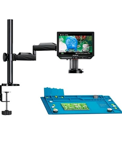 DEFECTIVE Autofocus 4K HDMI Digital Microscope 53MP LCD EM4K Flex Arm 10 G3D