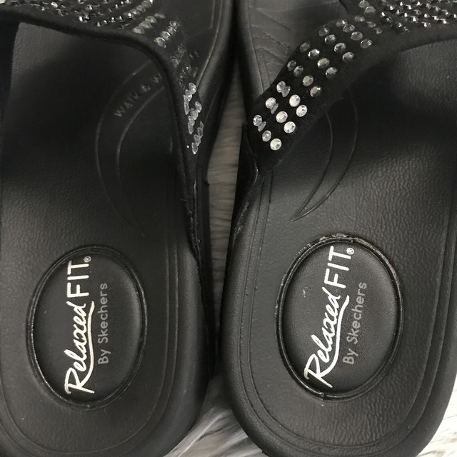 Women's Skechers Flip Flops Size 7 US Relaxed Fit Memory Foam Thong Sandal | eBay