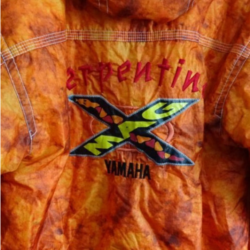 YAMAHA Water-repellent Material Padded Ski Jacket in Orange Mix