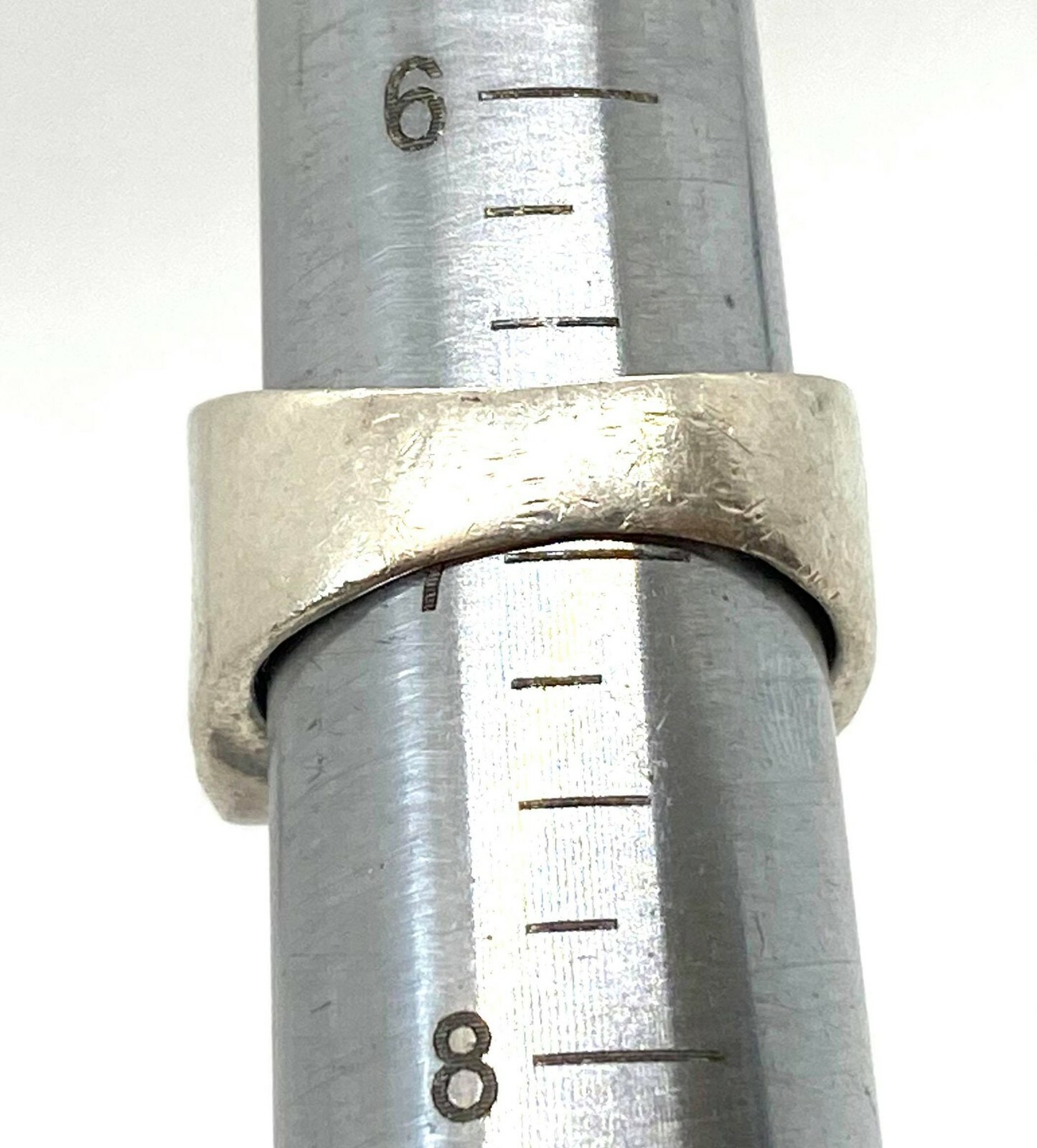 Mens Sterling Silver Statement Ring Unpolished Si… - image 4