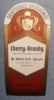 Old Pattern Label Liqueur Label Label Cherry-Brandy Rheydt Design?