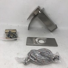 Bathroom Sink Faucet Brushed Nickel Single Handle Waterfall Vanity Basin Mixer