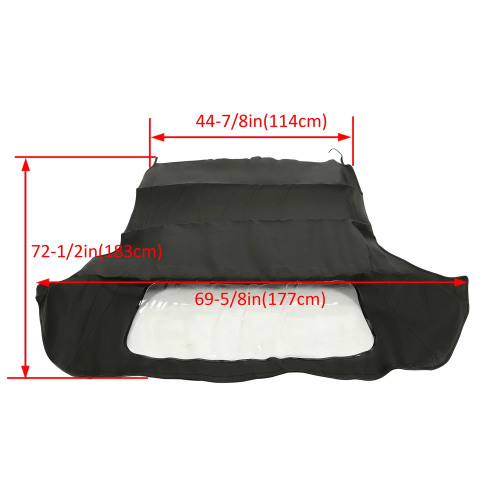 For BMW E30 E36 325i 318i 1986-93 Convertible Soft Top Replacement&Clear window Foto 2 de 4
