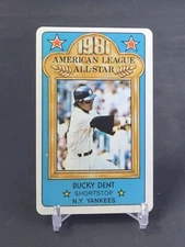 1981 Perma-Graphics Credit Card #20 Bucky Dent
