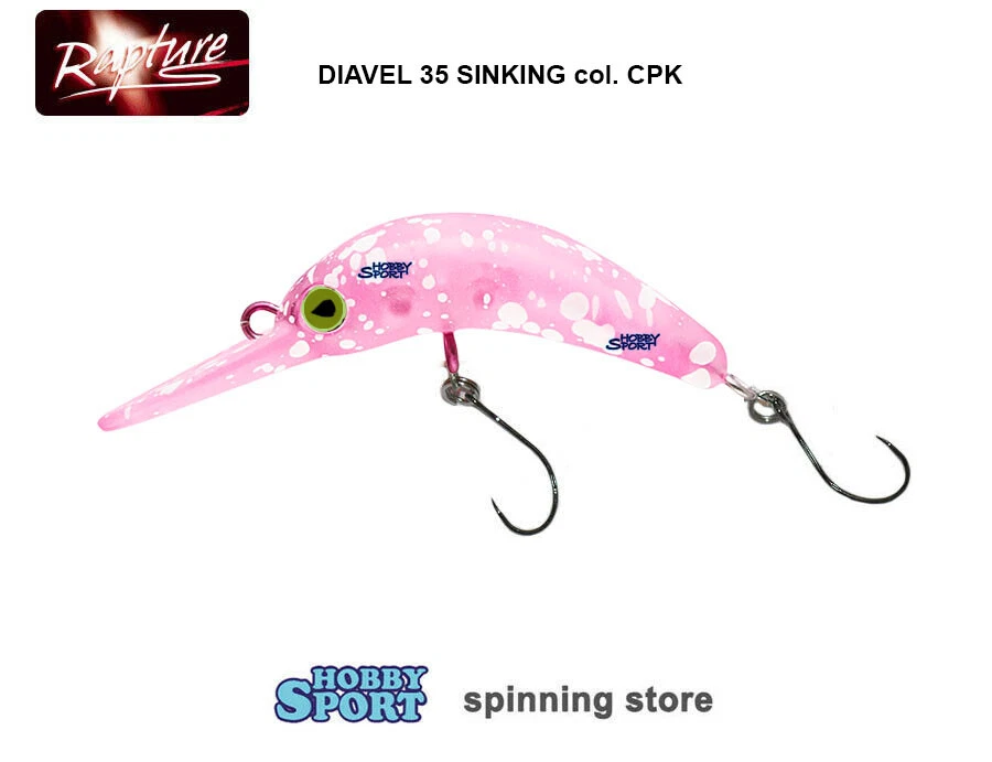 RAPTURE TRABUCCO DIAVEL 2,5 GR SINKING CPK MIMETIC L. PINK MINI CRANK RAPTURE TROUT AREA SPINNING