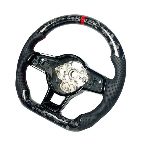 For Volkswagen VW GOLF Golf GTI / R MK7 Real Forged Carbon Fiber Steering Wheel - Picture 2 of 5