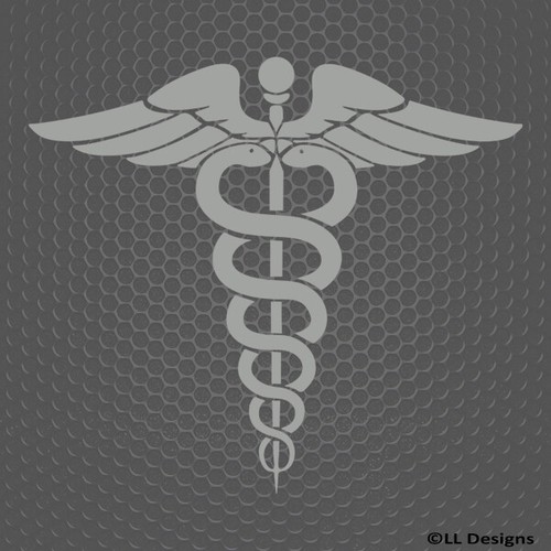 Caduceus Medical Symbol Health EMT First Respond Vinyl Decal - Choose Color/Size - Picture 16 of 31