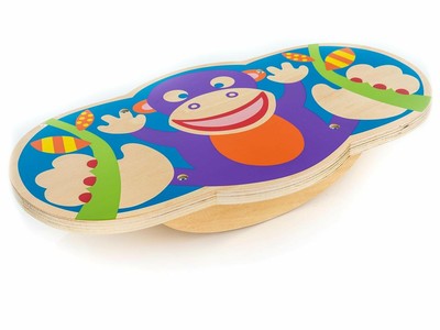 wooden monkey balance board