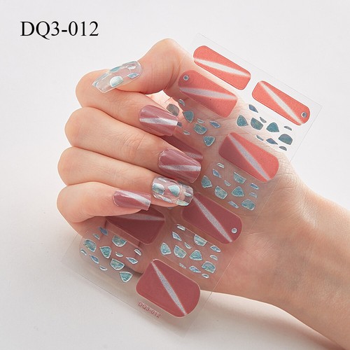 14 Tips Nail Sticker Full Wraps Flower Nail Tips Decoration Manicure Waterpro # - Picture 22 of 26