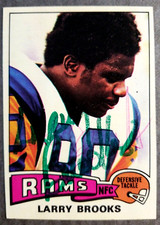 Larry Brooks Los Angeles Rams 1975 Topps #231 Autographed Football Card