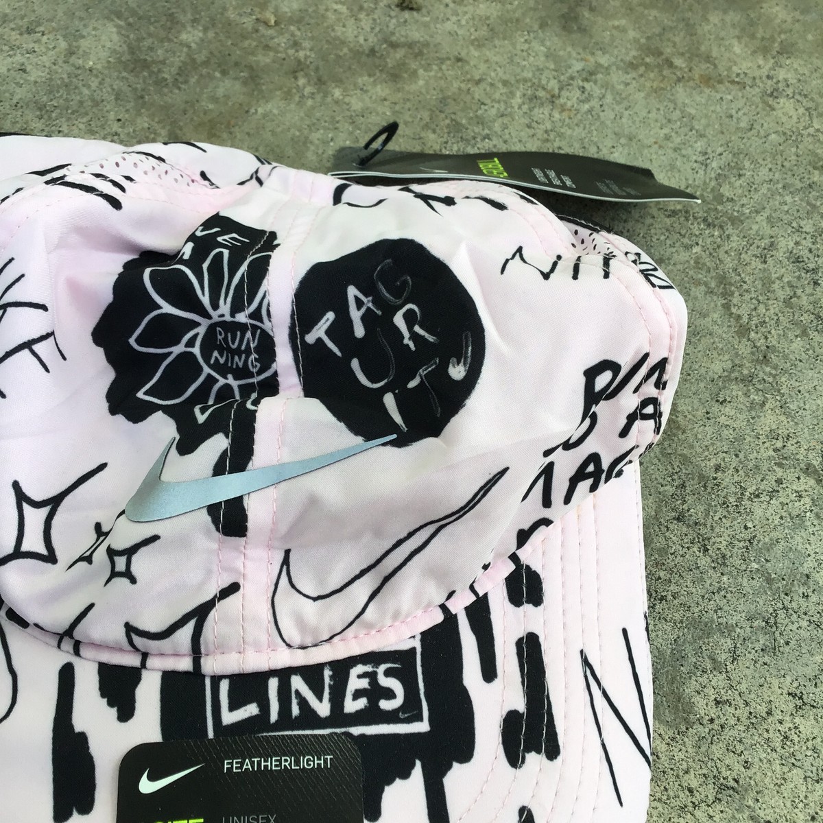 NWT Nike x Nathan Bell Featherweight Dri Fit Pink Hat Cap Running