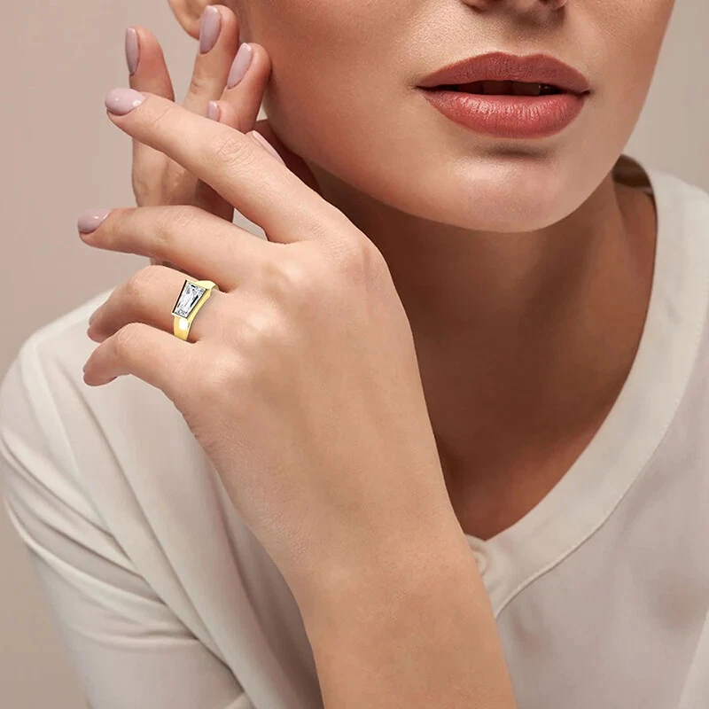 0.91ct Lab Grown Diamond Adalynn Domed Diamond Statement Ring 14K Solid Gold - Image 3 of 4