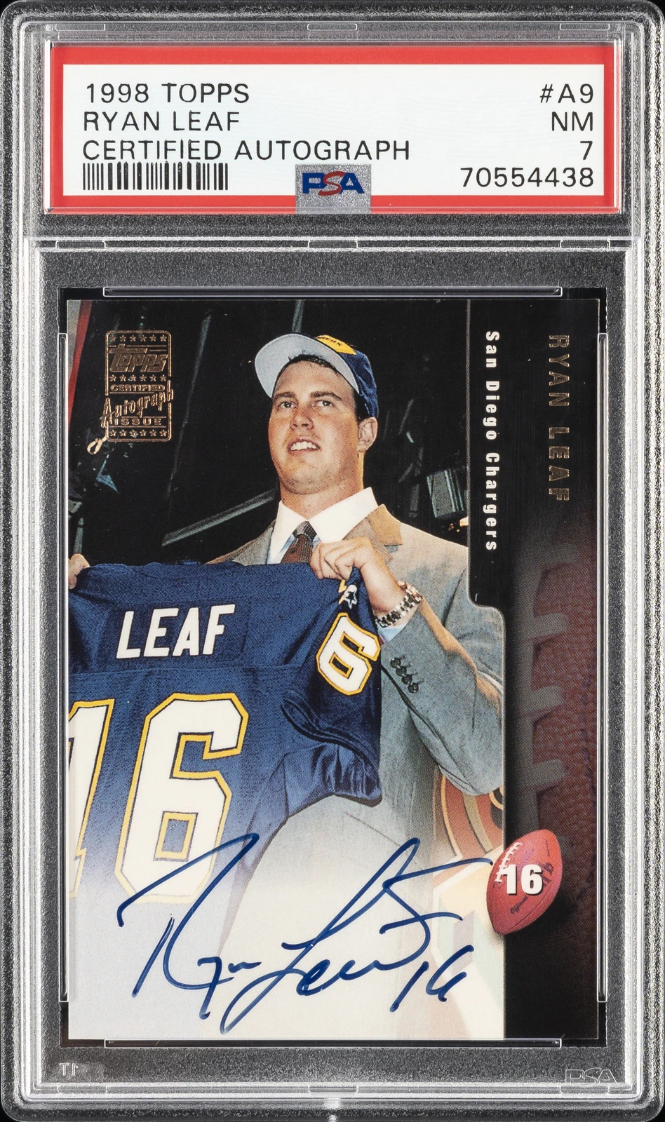 Ryan Leaf Topps Certified Autograph #A9 Base