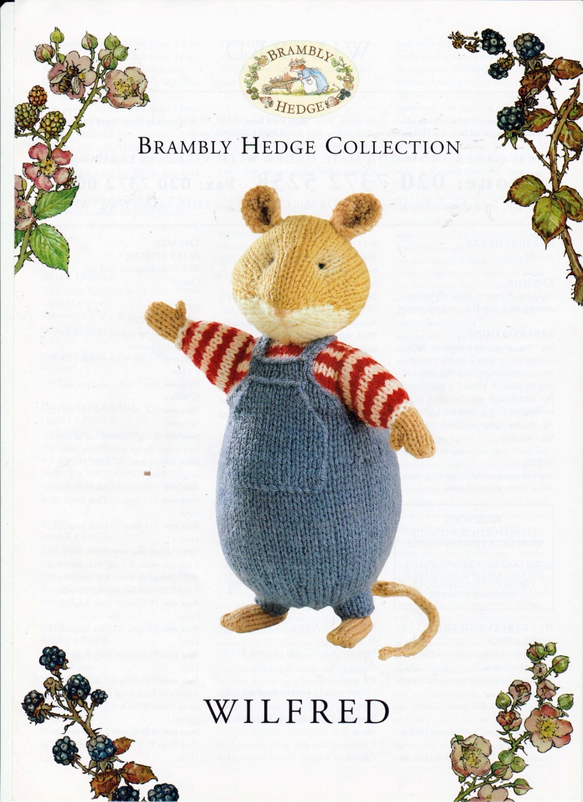 BRAMBLY HEDGE ALAN DART WILFRED TOY/DOLL KNITTING PATTERN eBay