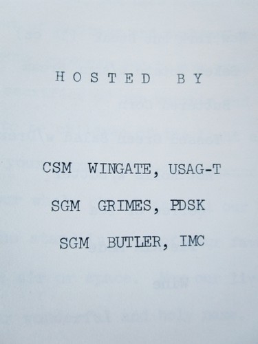 c.1974 US ARMY 19th SUPPORT BRIGADE Taegu Area NCO's Dining Program Menu, Korea - Picture 7 of 7