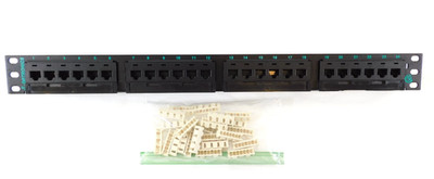 Cat5e 24-Port Ortronics Patch Panel OR-PHD5E6U24, 1U, - Clean, w/ Stuffer Caps