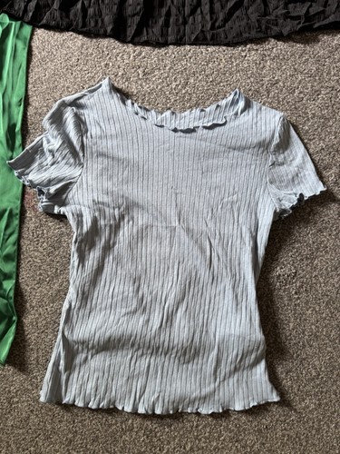 Shein Bundle Size S, UK 8, 36 Asymmetric Halter Satin, Ruffle Trim Dress, Shirt - Picture 4 of 11