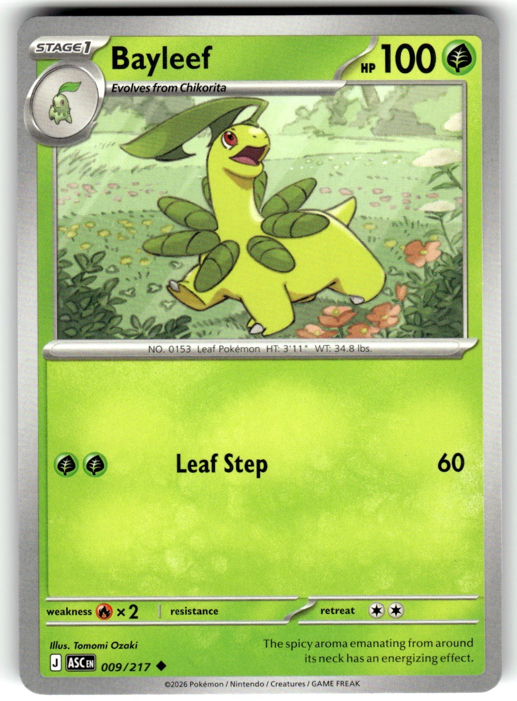Pokemon ME: Ascended Heroes Card 009/217 Bayleef