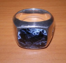 David YURMAN 925 Sterling Silver PIETERSITE Ring w/ Pouch sz 10.5 ~ 23.5 gr