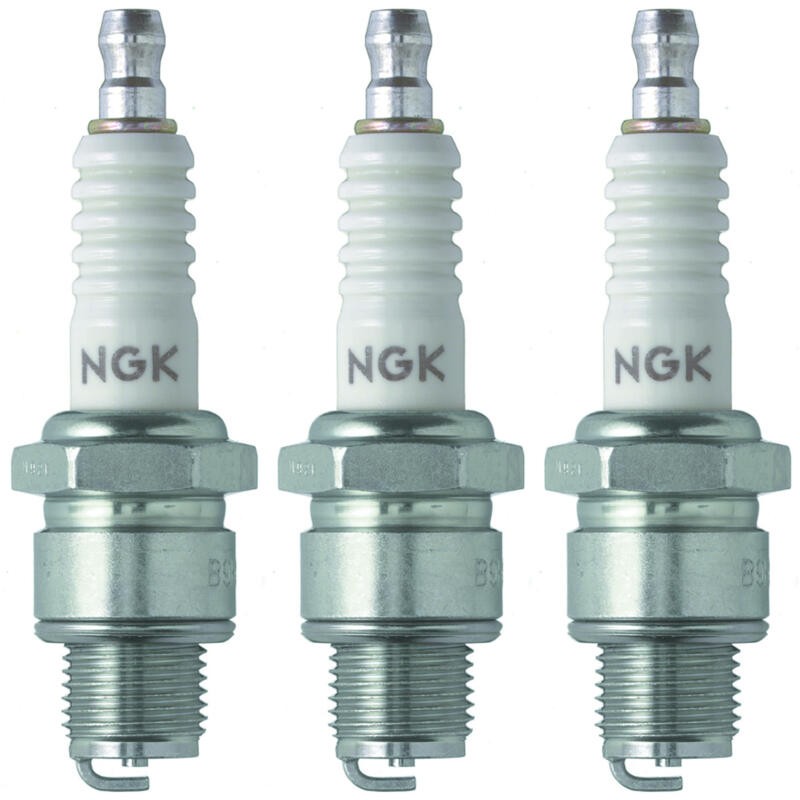 NGK Spark Plug 5126 3-PACK B8HS-10 14mm Copper Core Nickel, Flat, HR 8