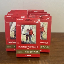 Canon Photo Paper Plus Glossy II PP-301 4x6 Inkjet Photo Paper 100 sheets. Each