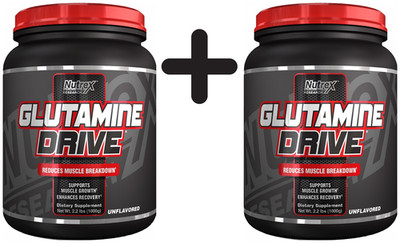 2 x Nutrex Glutamine Drive, Unflavored - 1000g (42,48 EUR/kg)