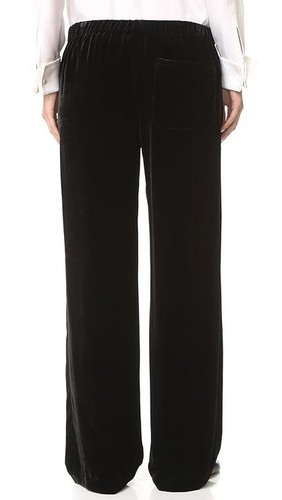NWT Theory Winszlee in Black Fixture Matte Velvet Drawstring Relaxed Pants P XS - Picture 13 of 15