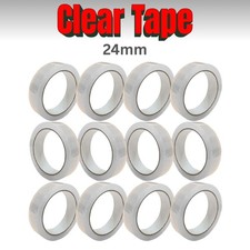 CLEAR 1" PACKING TAPE CELLOTAPE STRONG STICKY TAPE ADHESIVE TAPE - 24mm x 66M