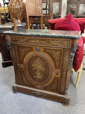 Kingwood Marble Top Console Commode Louis XVI Style with Fine Ormolu & Marquetry