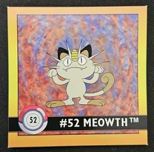 Meowth 52 Artbox Series 1 Stickers Vintage Pokémon Trading Card Game 1999 NM