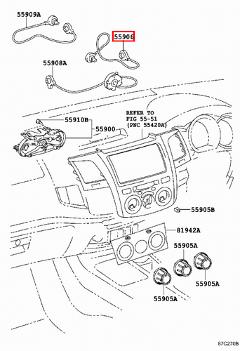 Genuine Corolla ZRE171 ZRE152 ZRE151 ZRE143 Dash Heater Direction Control Cable - Picture 17 of 20
