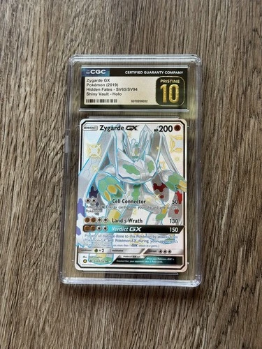 2019 Pokemon Sun & Moon Hidden Fates Zygarde GX #SV65/SV94 CGC 10 PRISTINE