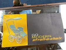Vtg Rex "Go Modern" Stroll-O-Chair Fold Out Color Product Advertising Brochure