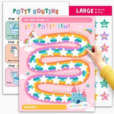Potty Training Reward Chart Routine Calendar Sticker Board Toddler Schedule